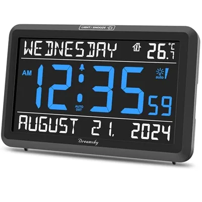 Digital Calendar Day Clock