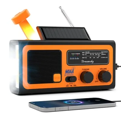 Emergency Radio with Hand Crank & Solar