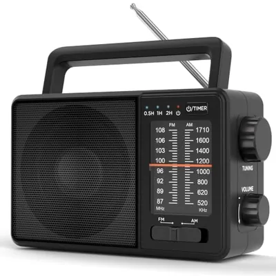 Portable Transistor Radio with Sleep Timer